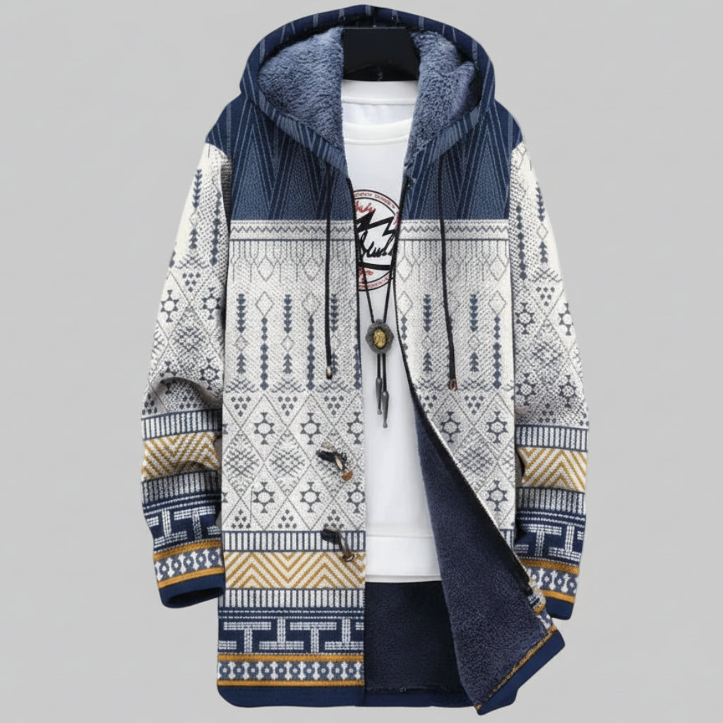 Veste Imprimée à Col Montant
