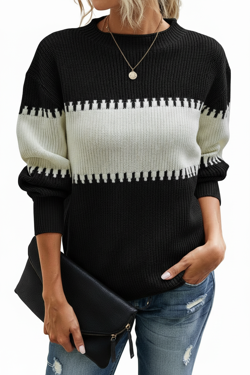Pull – Style casual, maille rayée