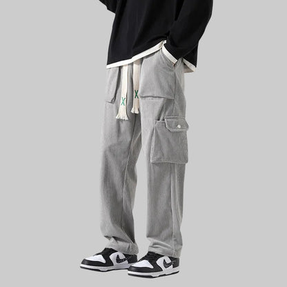 Pantalon Cargo en Velours Côtelé