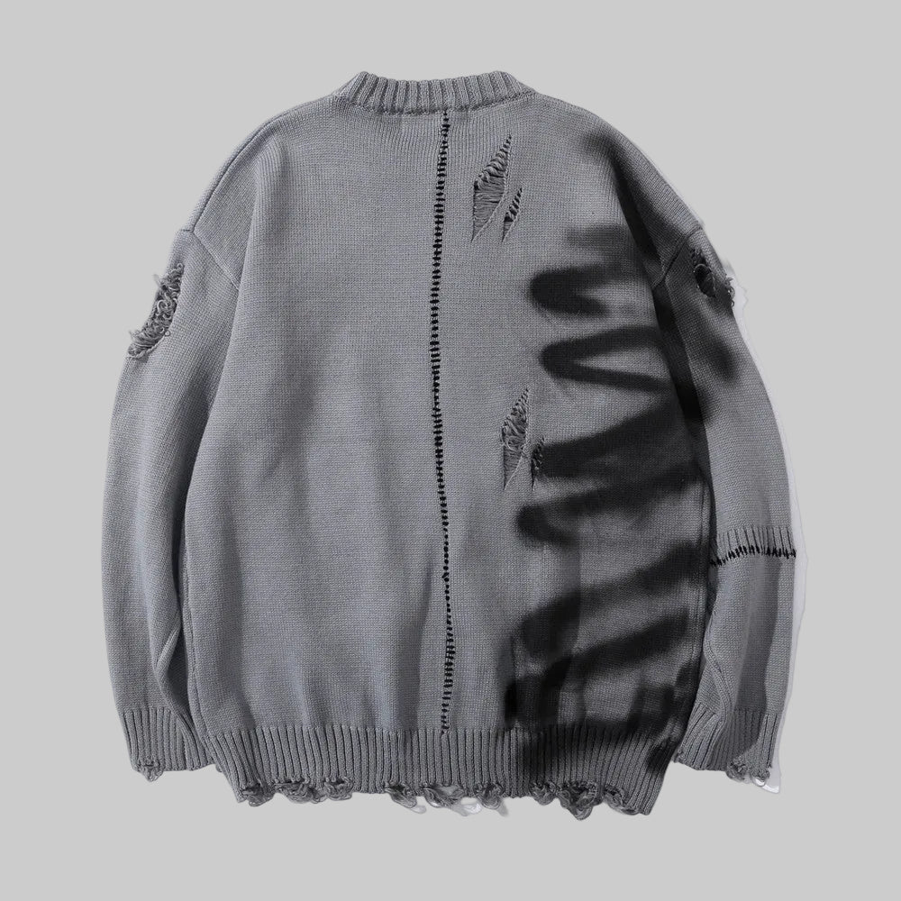 Pull à Col Rond avec Imprimé Graffiti