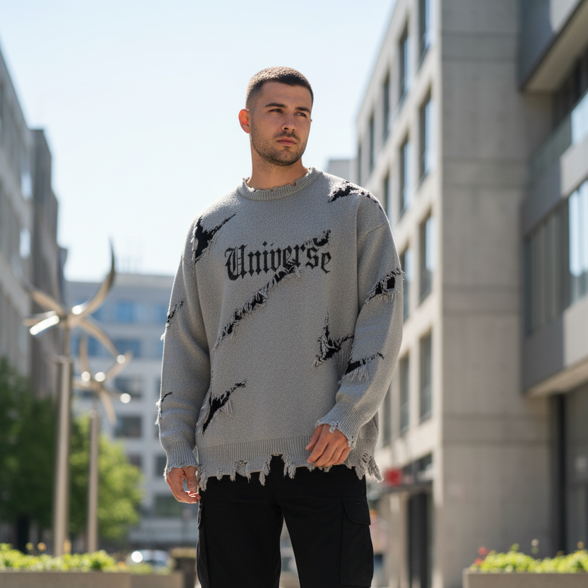 Pull Vintage Streetwear Jacquard