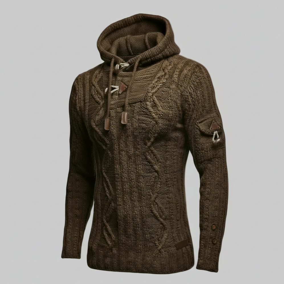 Pull à Capuche avec Boucle à Corne