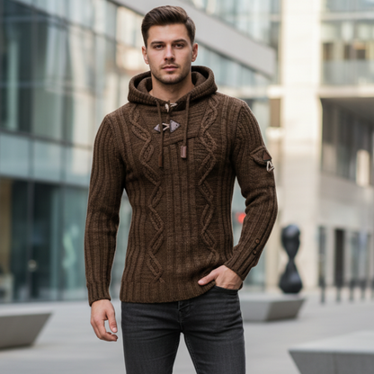 Pull à Capuche avec Boucle à Corne