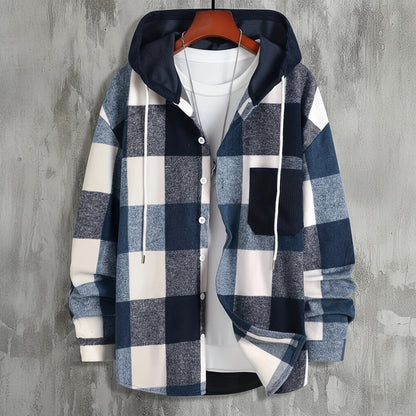 Chemise à Capuche Epaisse à Carreaux