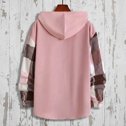Chemise à Capuche Epaisse à Carreaux