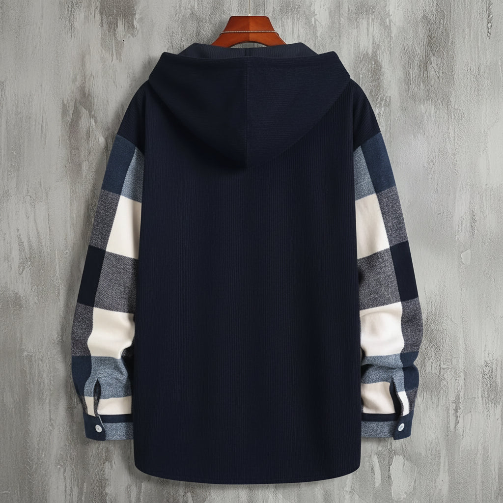 Chemise à Capuche Epaisse à Carreaux