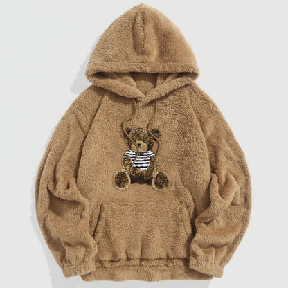Sweat à Capuche En Flanelle Peluche