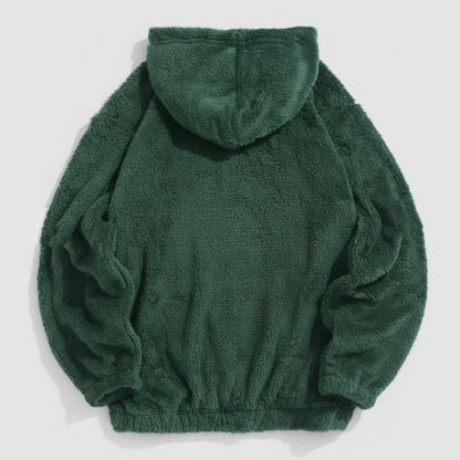 Sweat à Capuche En Flanelle Peluche