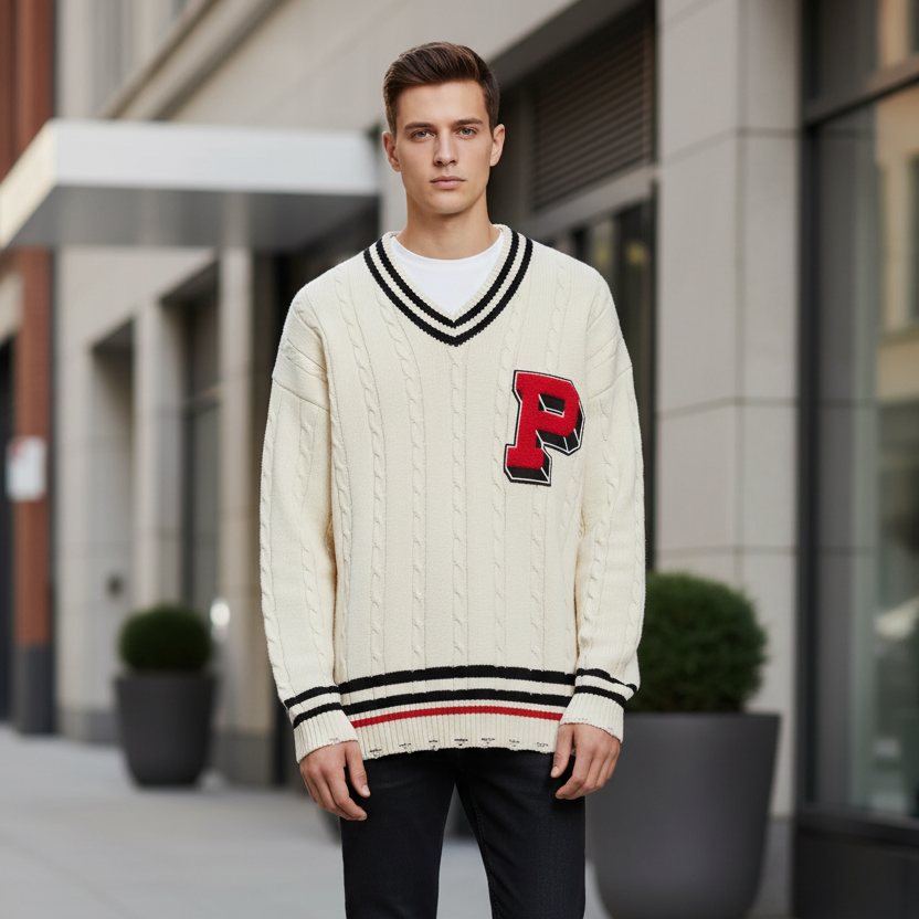 Pull ample style rétro
