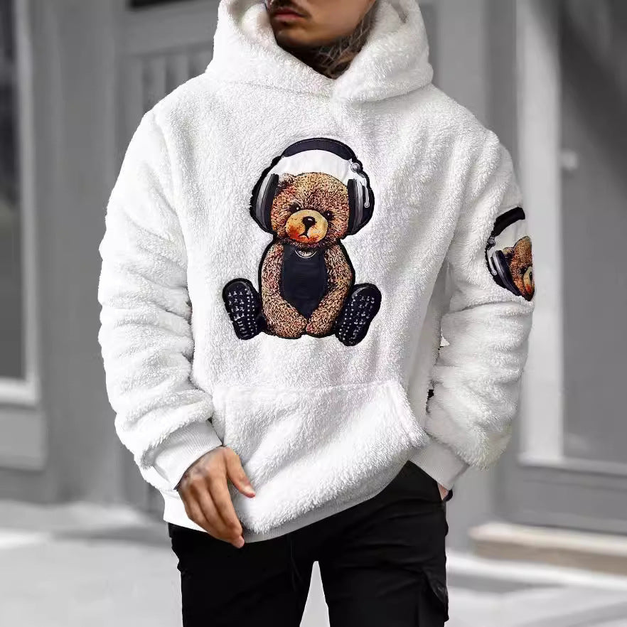 Veste à Capuche Avec Broderie Ours