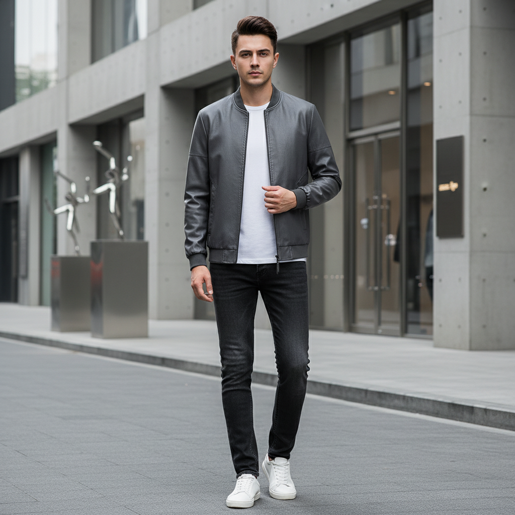 Veste Style En Cuir PU