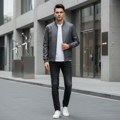 Veste Style En Cuir PU