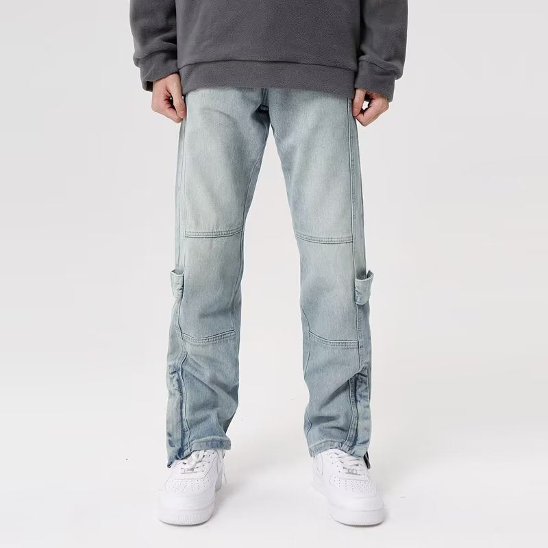 Jeans à fermeture éclair de style américain