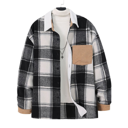 Chemise-Veste Rétro, Tissu Brossé