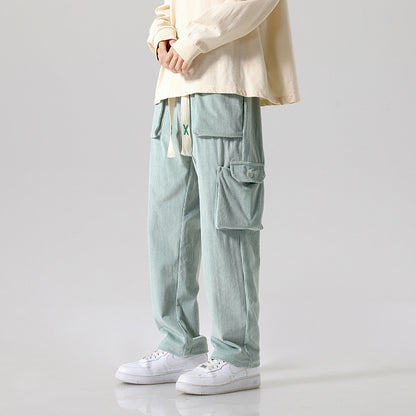 Pantalon Cargo en Velours Côtelé