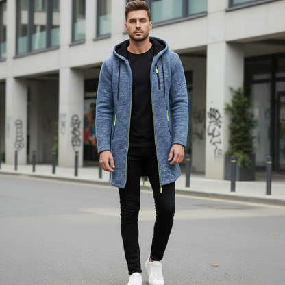 Cardigan à Capuche En Velours Fin