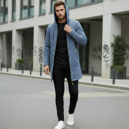 Cardigan à Capuche En Velours Fin