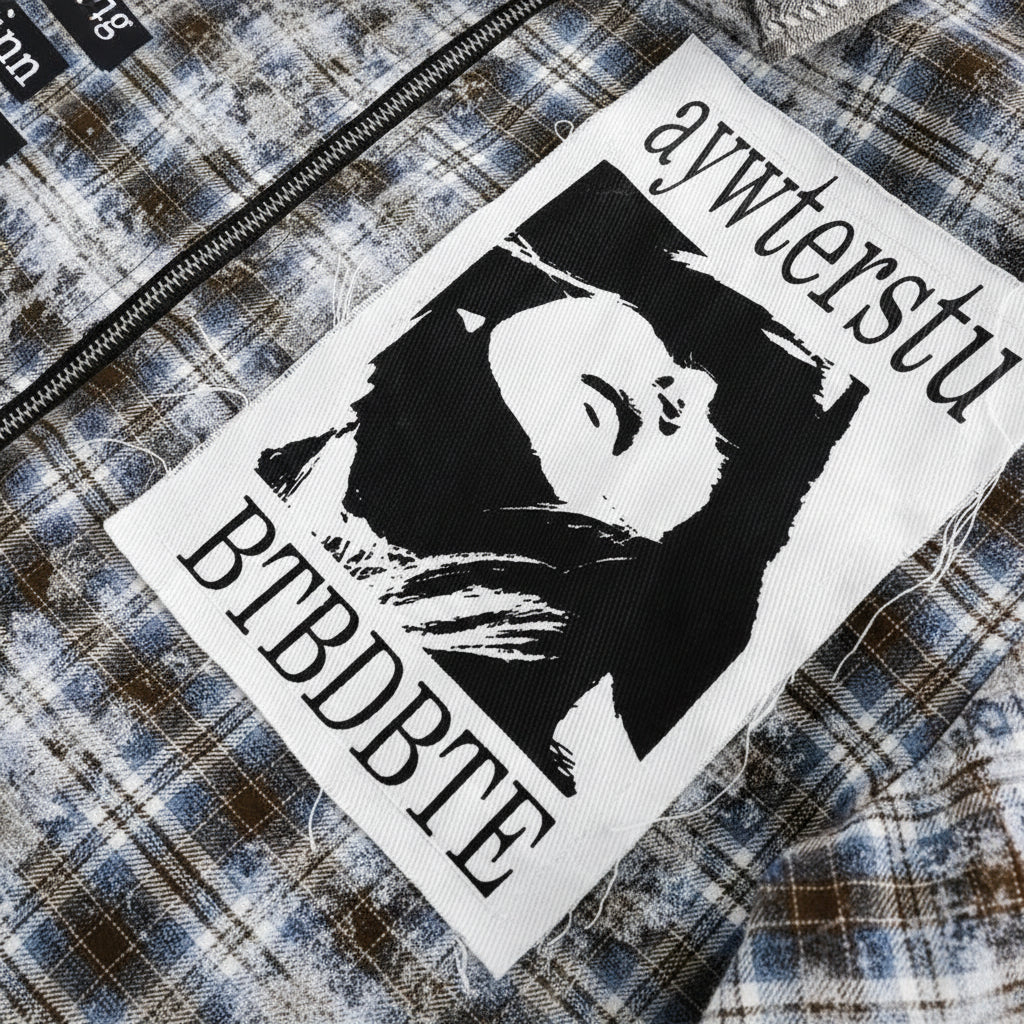 Veste à Carreaux Effet Vieilli