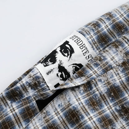 Veste à Carreaux Effet Vieilli