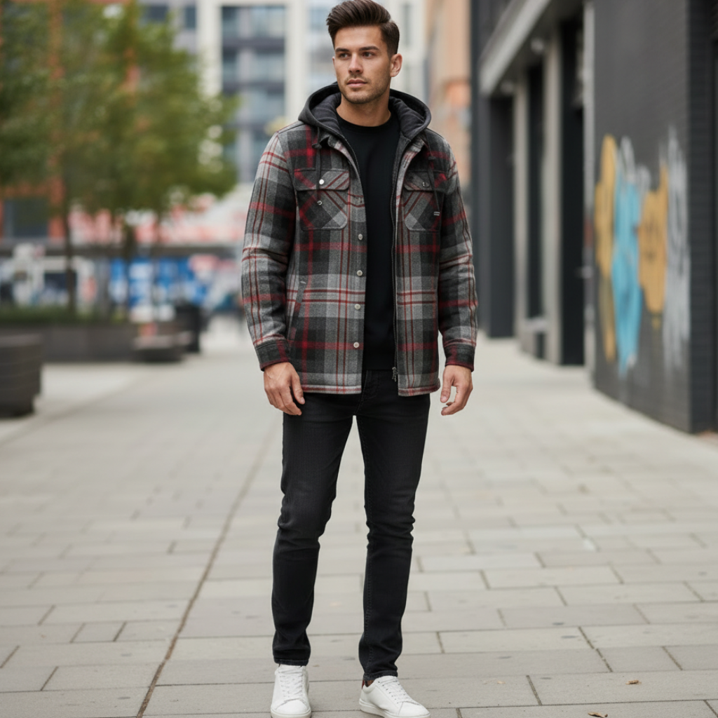 Veste En Coton Imprimé à Carreaux