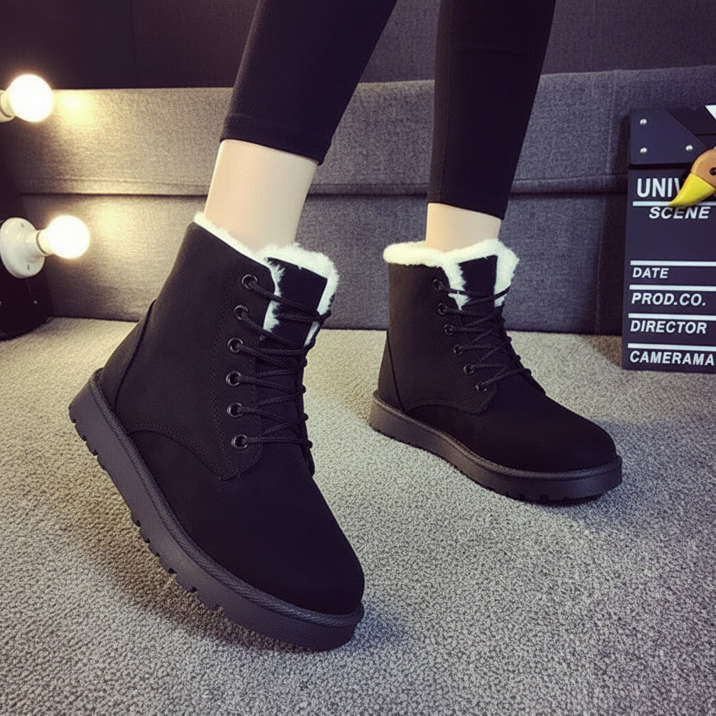 Bottines Chaudes à Doublure Fourrure