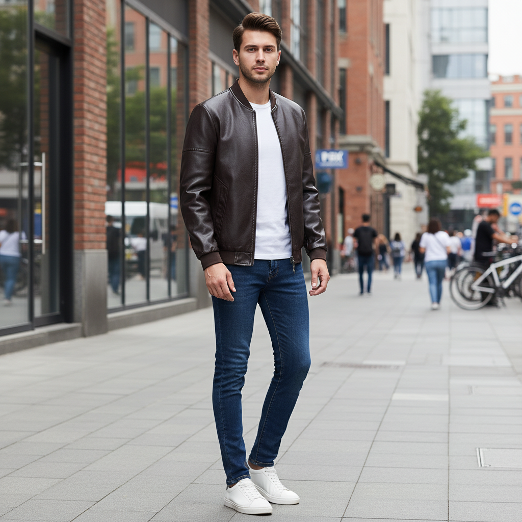 Veste Style En Cuir PU