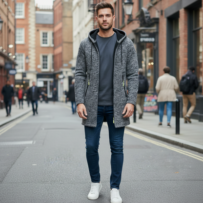 Cardigan à Capuche En Velours Fin