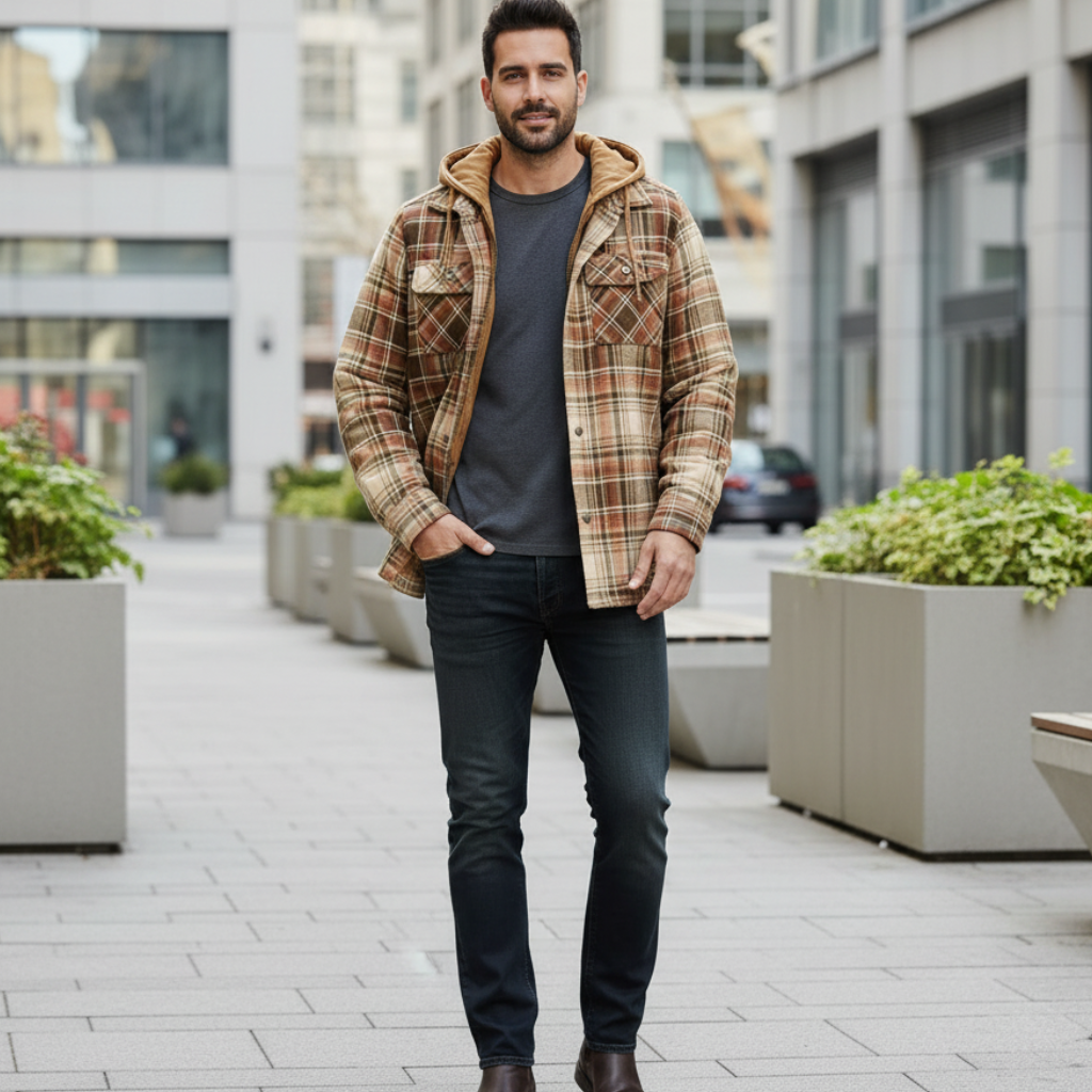 Veste En Coton Imprimé à Carreaux