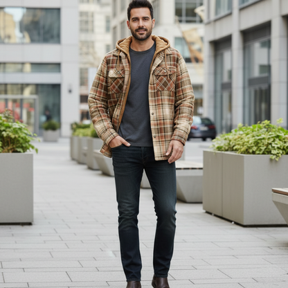 Veste En Coton Imprimé à Carreaux