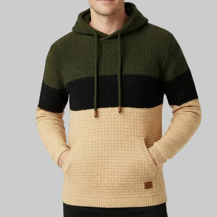 Sweat à Capuche, Jacquard  Chaud & Confortable