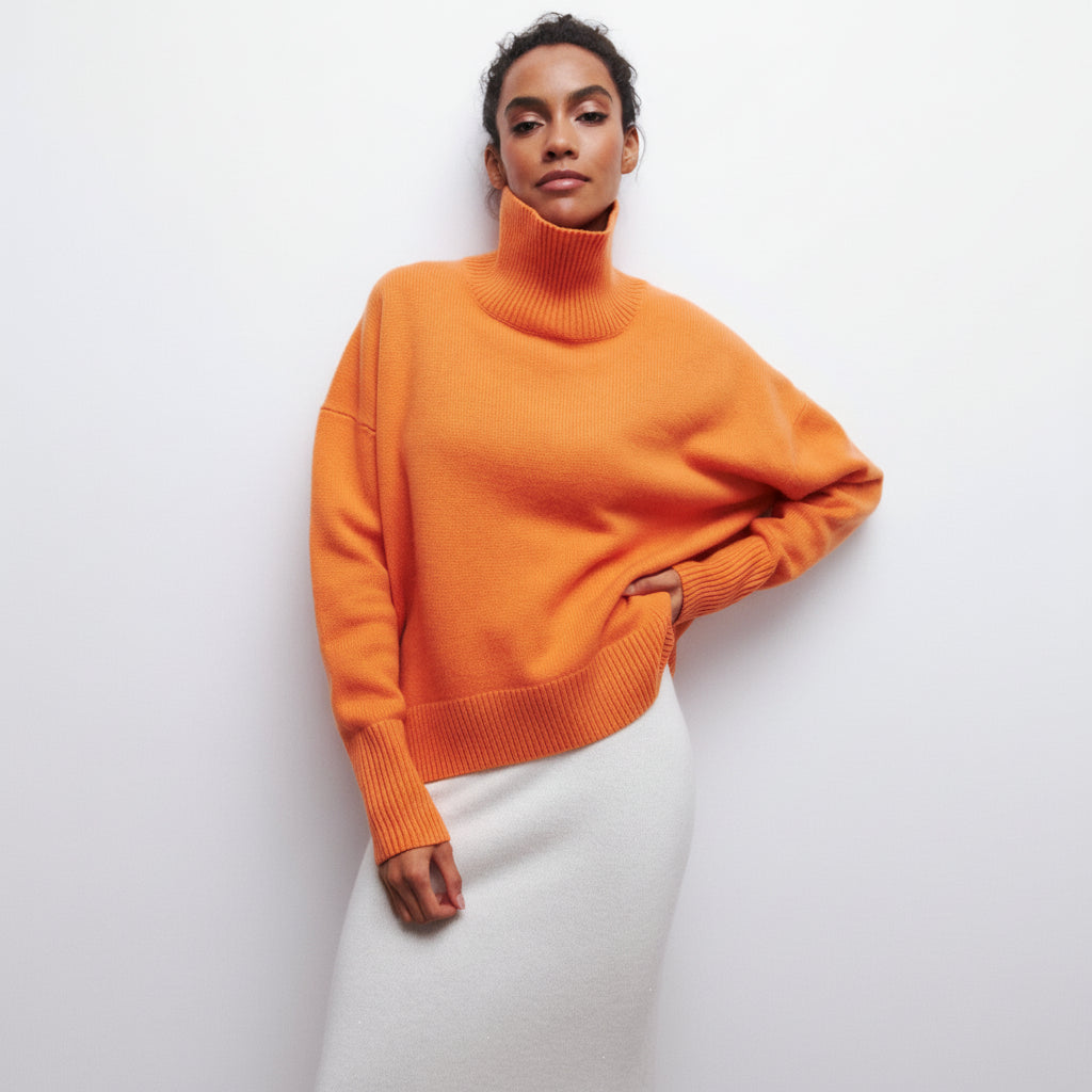 Pull Stylé à Col Montant