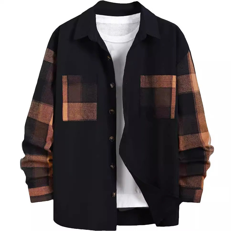 Chemise Décontractée à Carreaux Bicolores