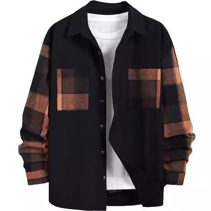 Chemise Décontractée à Carreaux Bicolores