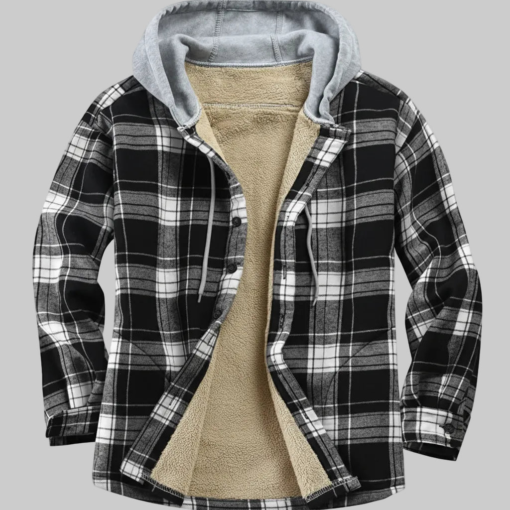 Veste à Capuche, motif à carreaux