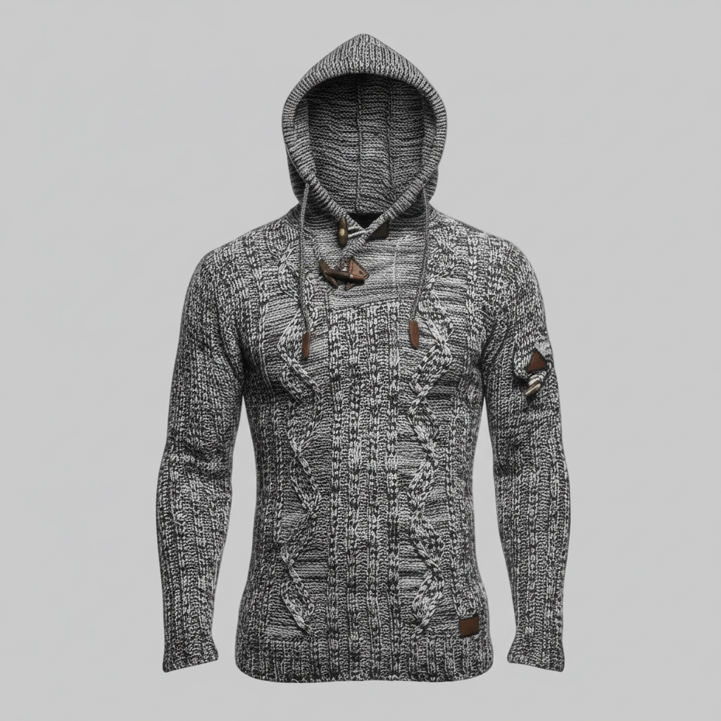 Pull à Capuche avec Boucle à Corne