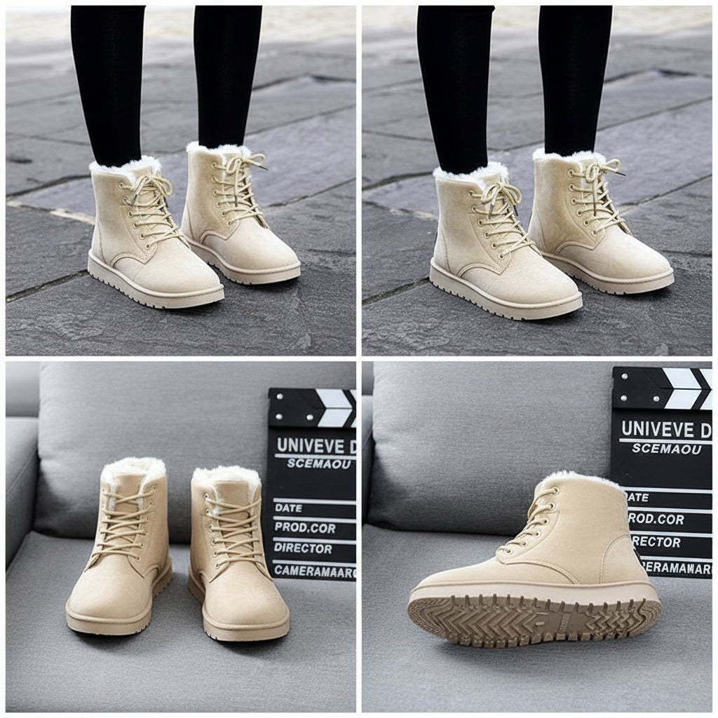 Bottines Chaudes à Doublure Fourrure