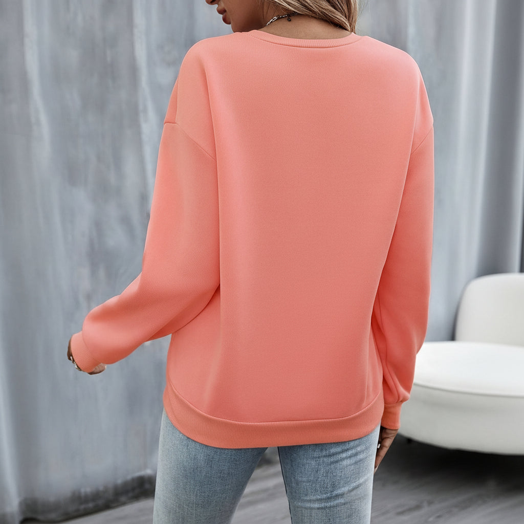 Pull basique – Motif cœur élégant
