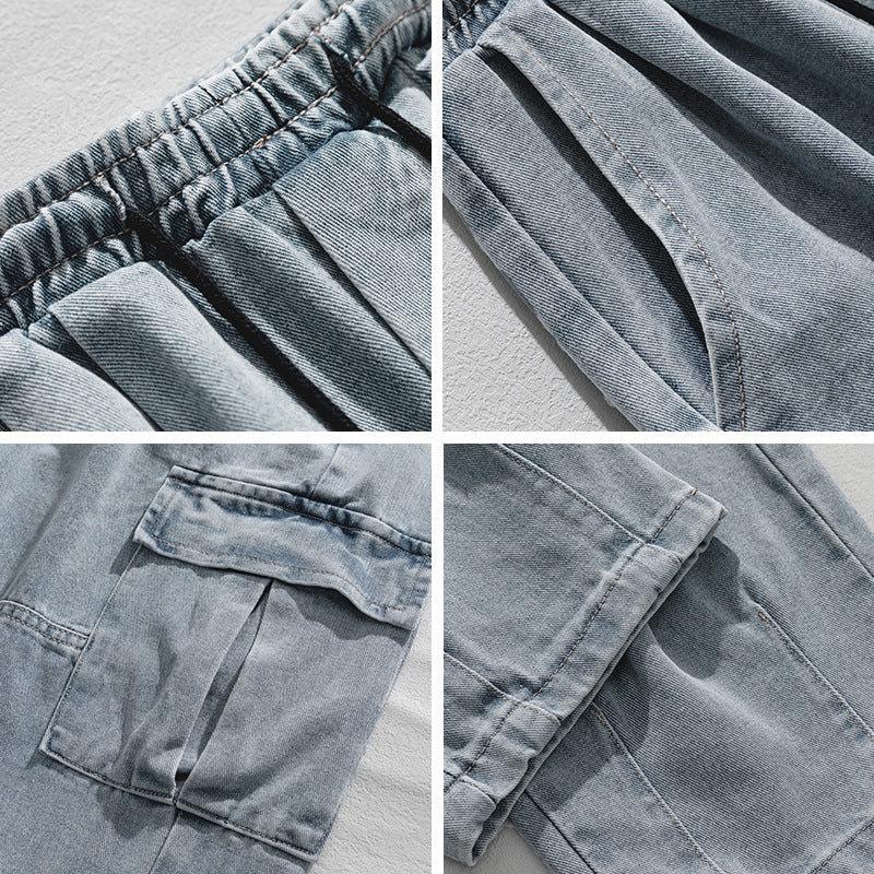 Jeans de poche double en trois dimensions