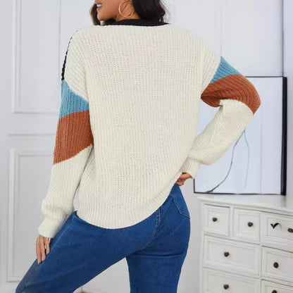 Pull confortable – Rayures contrastées, look relax