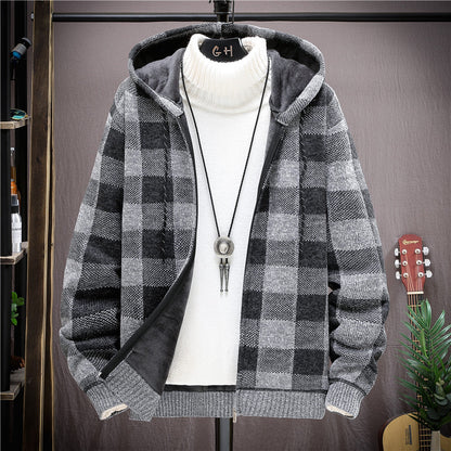 Veste Cardigan à Capuche En Maille
