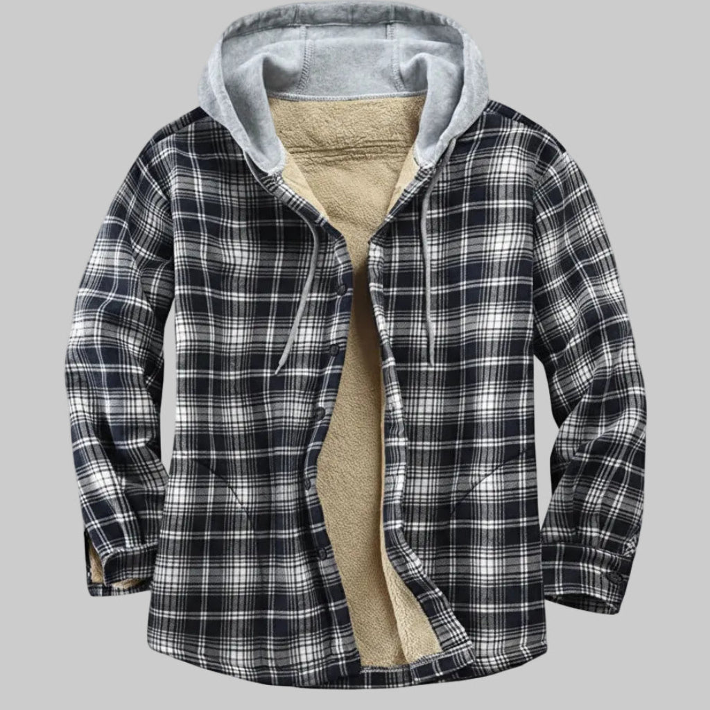 Veste à Capuche, motif à carreaux