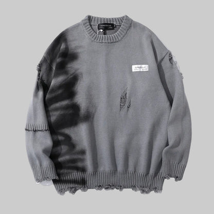 Pull à Col Rond avec Imprimé Graffiti