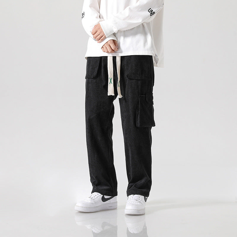 Pantalon Cargo en Velours Côtelé