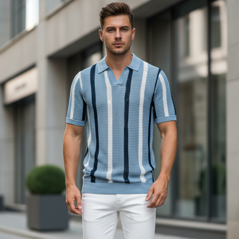 Polo Tricoté Respirant Et Ajouré