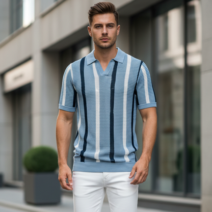 Polo Tricoté Respirant Et Ajouré