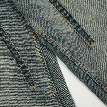 Jean Blanc Avec Ceinture et Lacets