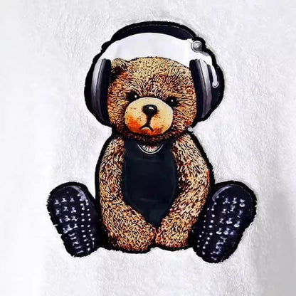 Veste à Capuche Avec Broderie Ours
