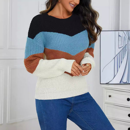 Pull confortable – Rayures contrastées, look relax