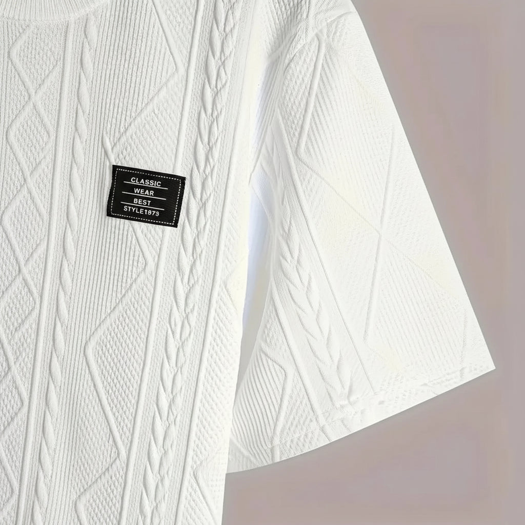 T-shirt Avec Broderie Géométrique