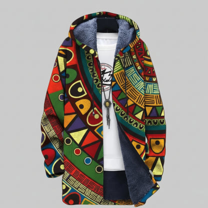 Veste Imprimée à Col Montant